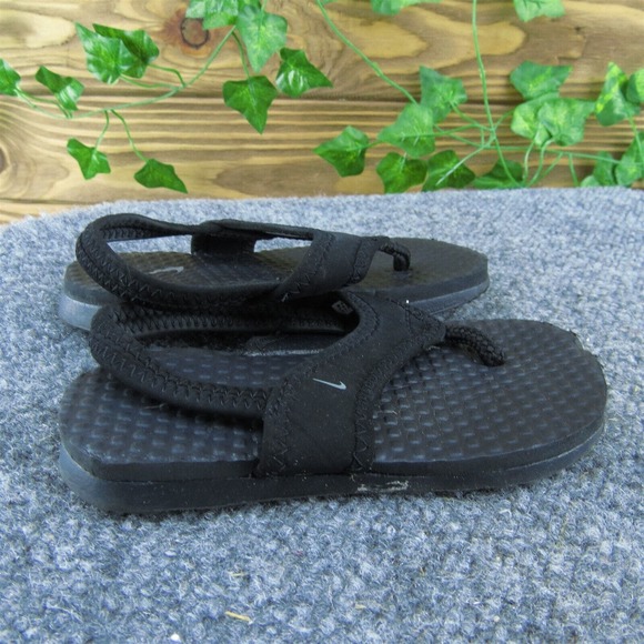 Nike Unisex Flip Flop Shoes Black Synthetic Pull On Size T 8 Medium - Picture 4 of 9
